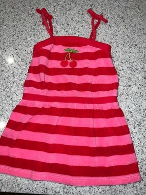 2000s Gymboree Terrycloth Cherry Dress